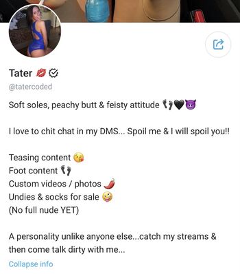 Full leaked Tatercoded private photo